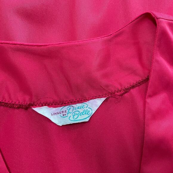 Vintage Robe Size Small Red Button Peignoir Lingerie Negligee Sleepwear 70s 80s - Picture 7 of 11